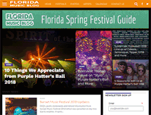 Tablet Screenshot of floridamusicblog.com